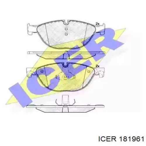 Передние тормозные колодки 181961 Icer