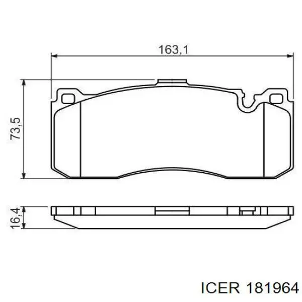 Тормозные колодки Icer 181964