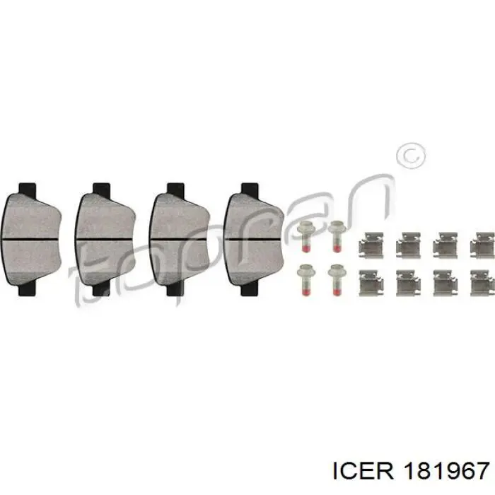 181967 Icer Колодки тормозные дисковые комплект