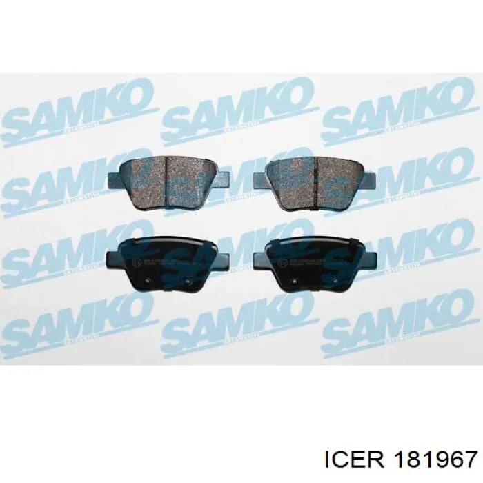 Задние тормозные колодки 181967 Icer