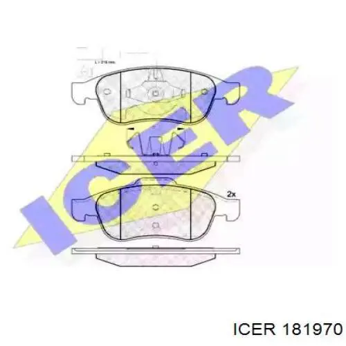 Передние тормозные колодки 181970 Icer