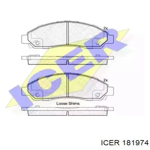 Передние тормозные колодки 181974 Icer