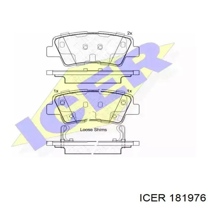 181976 Icer колодки тормозные задние дисковые