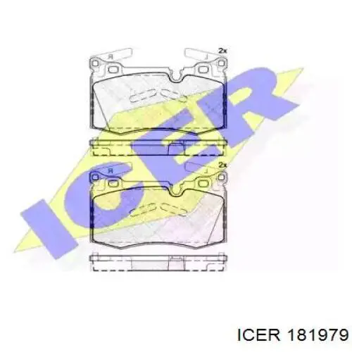181979 Icer колодки тормозные передние дисковые