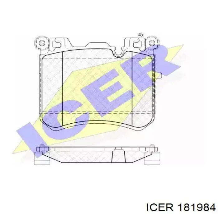 Передние тормозные колодки 181984 Icer
