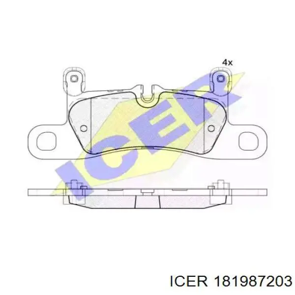 Задние тормозные колодки 181987203 Icer