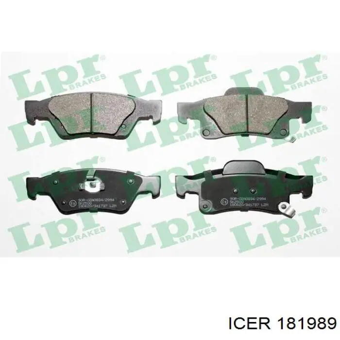 Задние тормозные колодки 181989 Icer