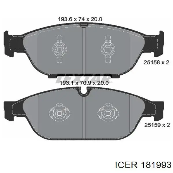 Колодки Icer 181993 цена, от 56.31 USD