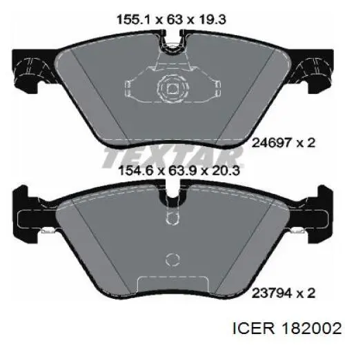 Колодки Icer 182002 цена, от 32.36 USD