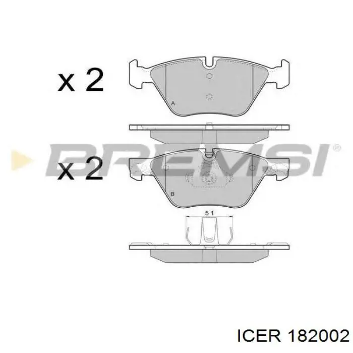 182002 Icer Колодки передние