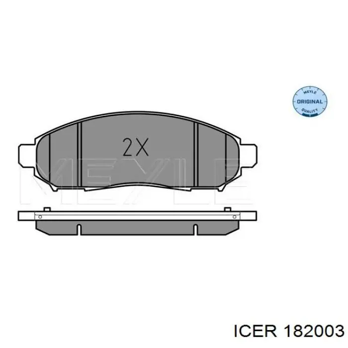 Передние тормозные колодки 182003 Icer