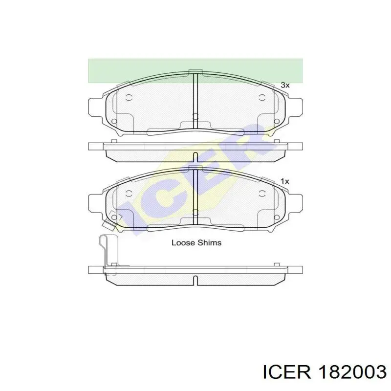 Купить 182003 Icer Колодки тормозные