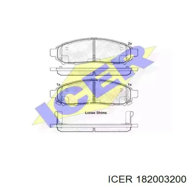 Передние тормозные колодки 182003200 Icer