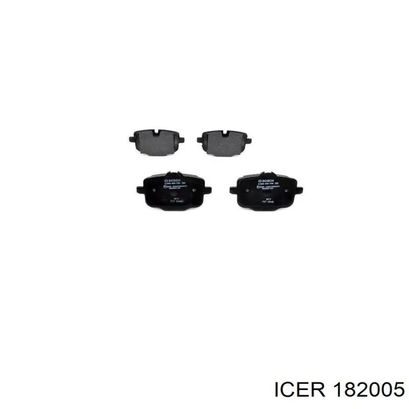 Задние тормозные колодки 182005 Icer