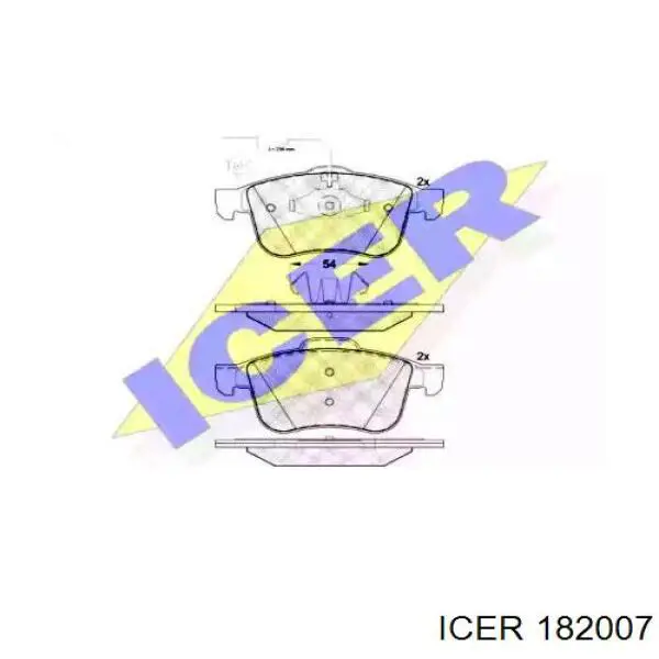 Передние тормозные колодки 182007 Icer