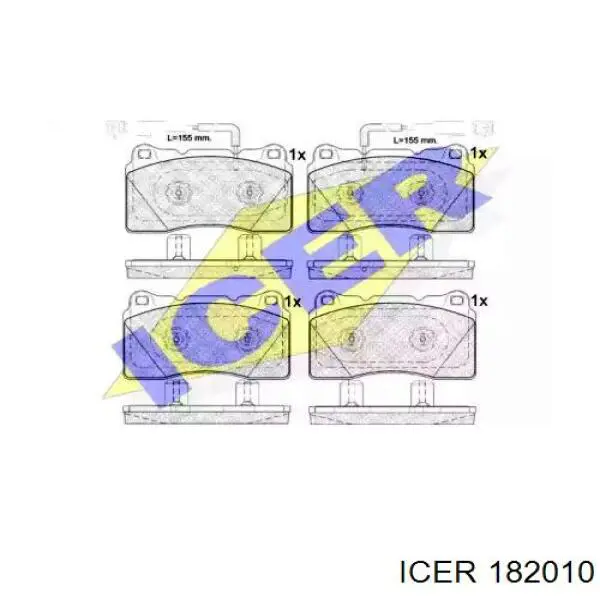 Передние тормозные колодки 182010 Icer