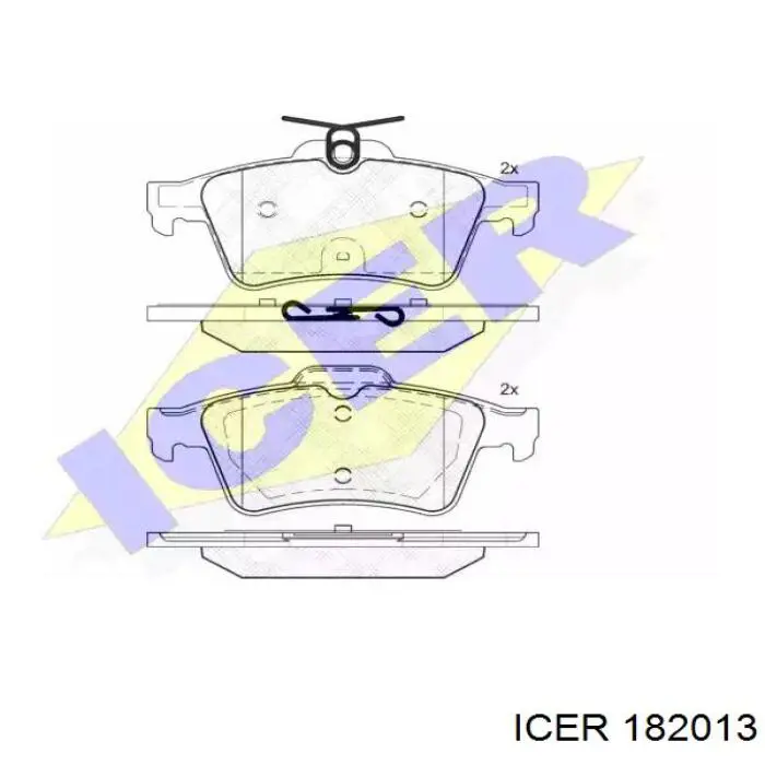 Задние тормозные колодки 182013 Icer