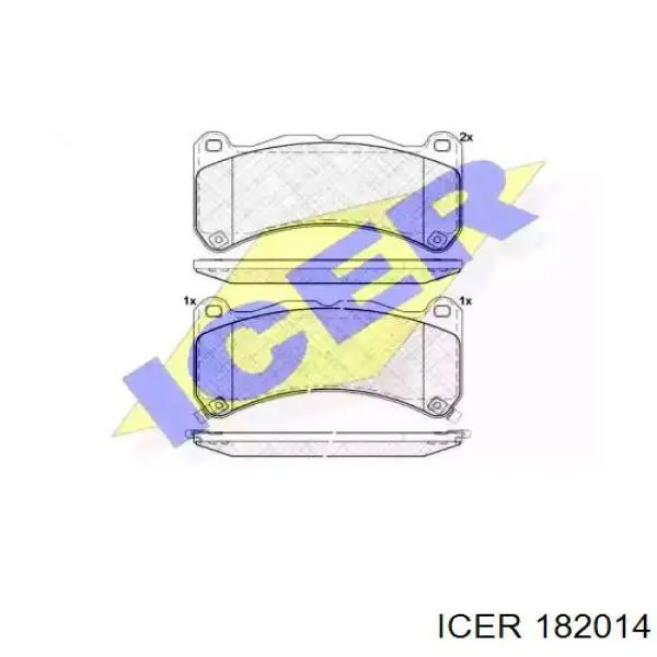 Передние тормозные колодки 182014 Icer