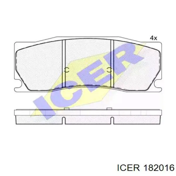 Передние тормозные колодки 182016 Icer