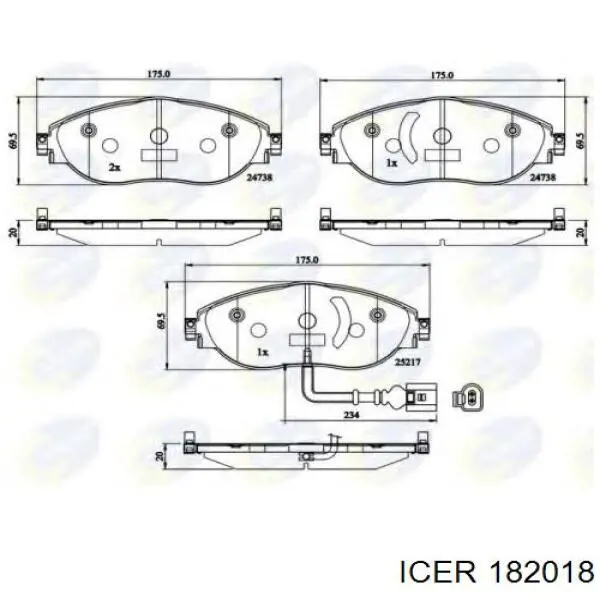Колодки Icer 182018 цена, от 43.79 USD