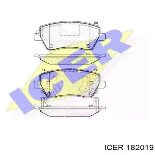 Передние тормозные колодки 182019 Icer