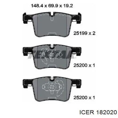 Купить 182020 Icer Колодки тормозные