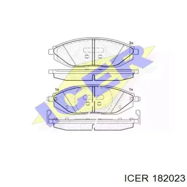 182023 Icer колодки тормозные передние дисковые