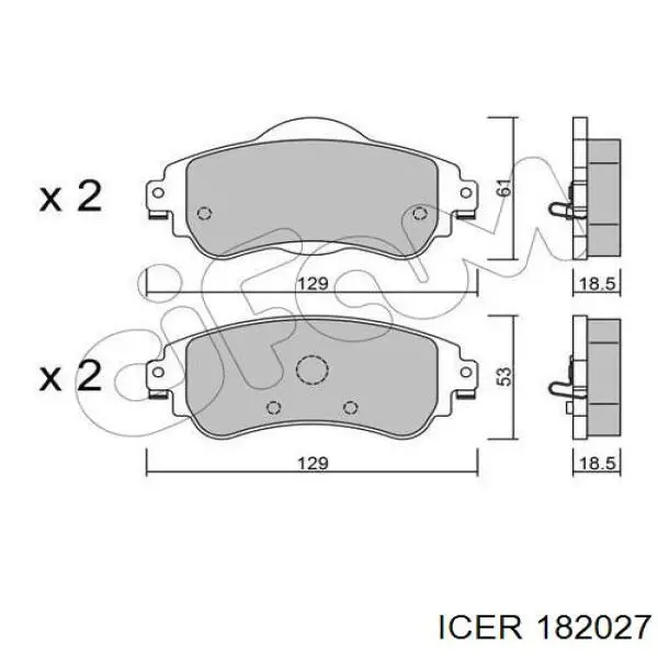 Колодки Icer 182027 цена, от 29.73 USD