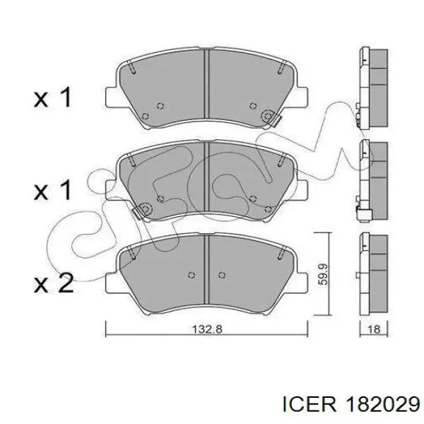 Купить 182029 Icer Колодки тормозные