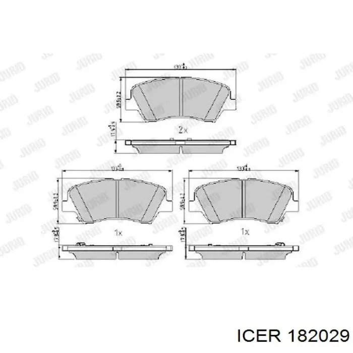 Передние тормозные колодки 182029 Icer