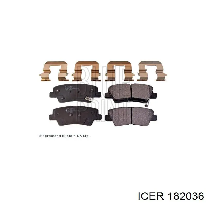 Колодки дисковые  Icer 182036 цена, от 23.24 USD