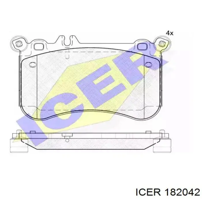 Передние тормозные колодки 182042 Icer