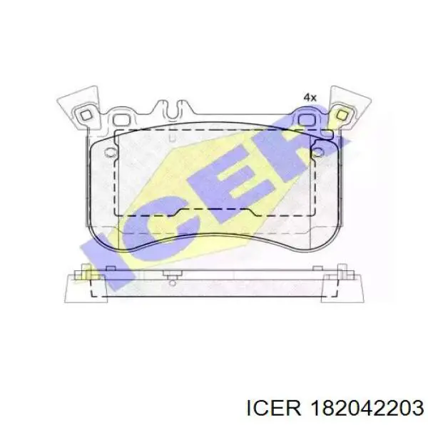 Передние тормозные колодки 182042203 Icer