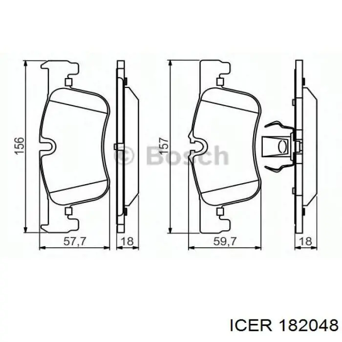 182048 Icer Колодки передние