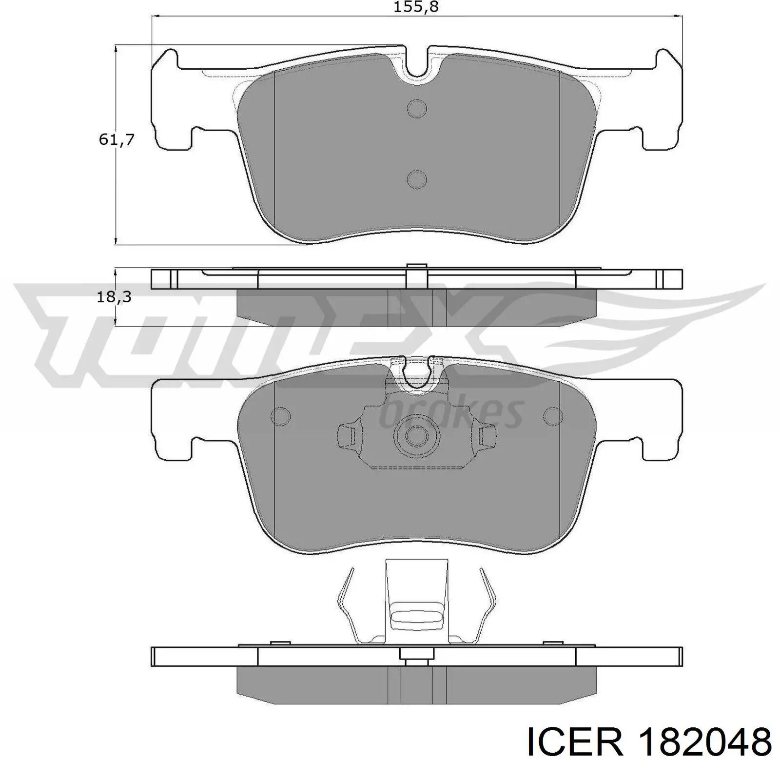 Купить 182048 Icer Колодки тормозные