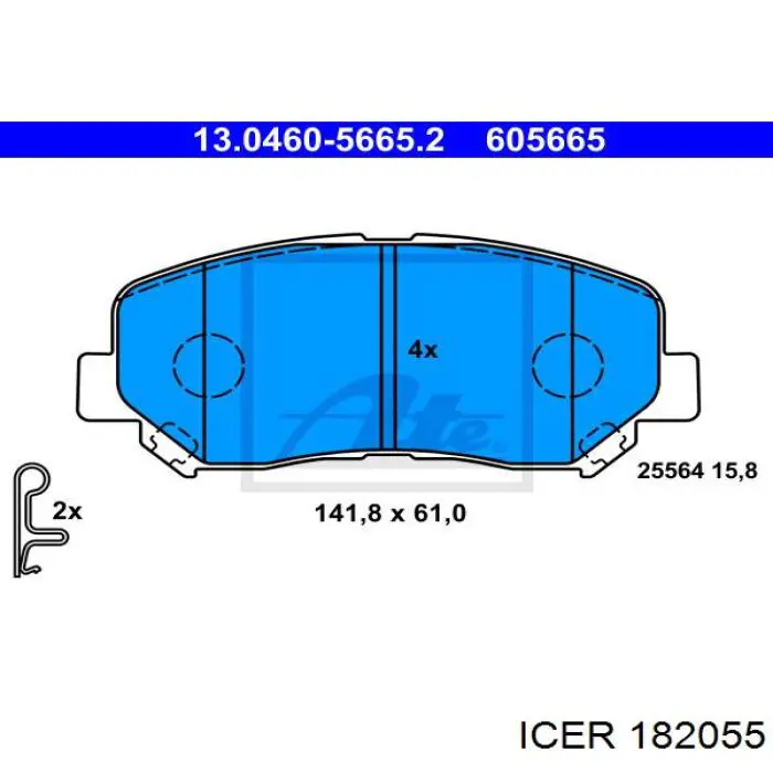 182055 Icer Колодки передние