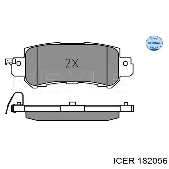 Купить 182056 Icer Колодки тормозные задние, дисковые