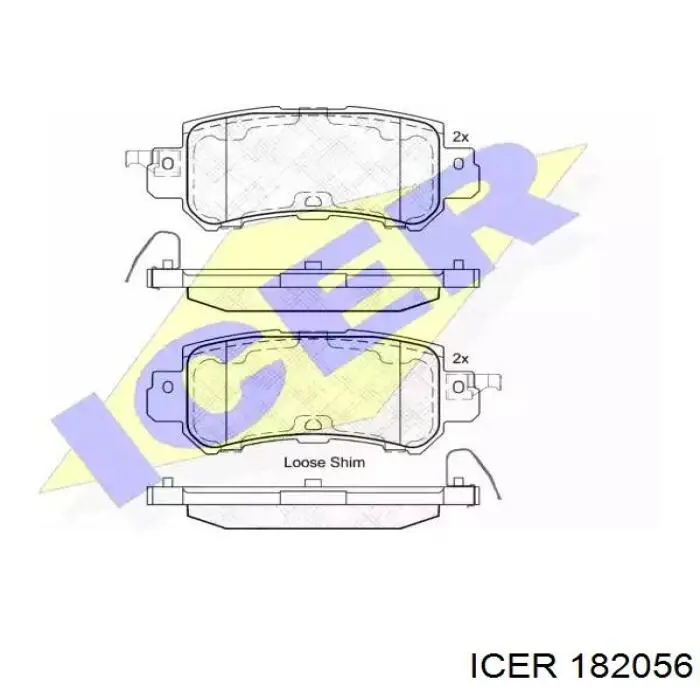 Задние тормозные колодки 182056 Icer