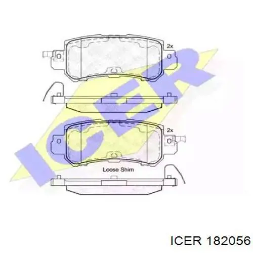 Задние тормозные колодки 182056 Icer