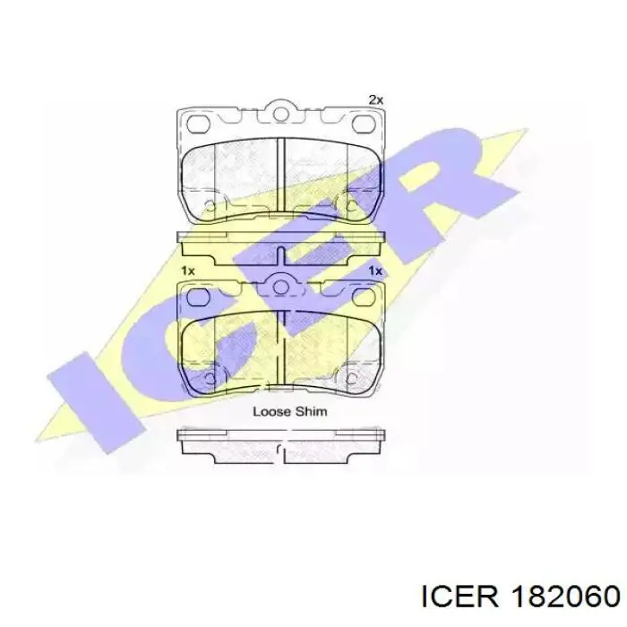 Задние тормозные колодки 182060 Icer