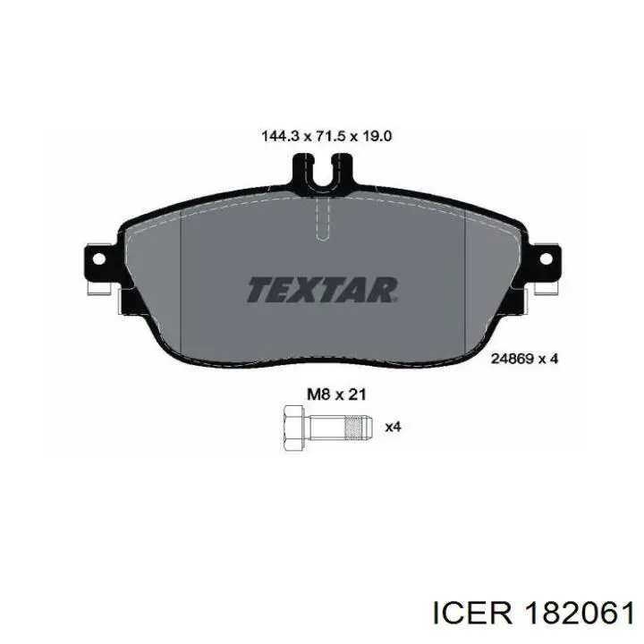 Тормозные колодки Icer 182061
