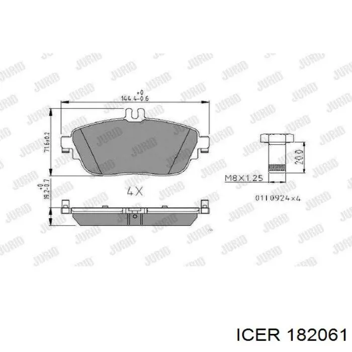 Колодки Icer 182061 цена, от 35.29 USD