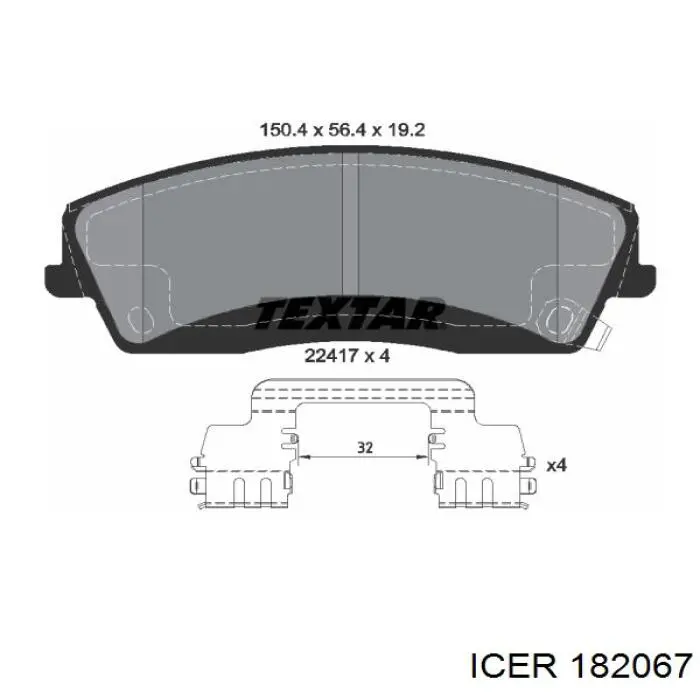 Колодки Icer 182067 цена, от 33.60 USD