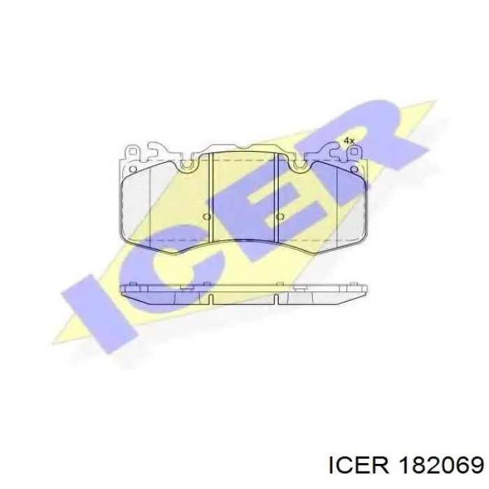 Купить 182069 Icer Колодки тормозные задние, дисковые