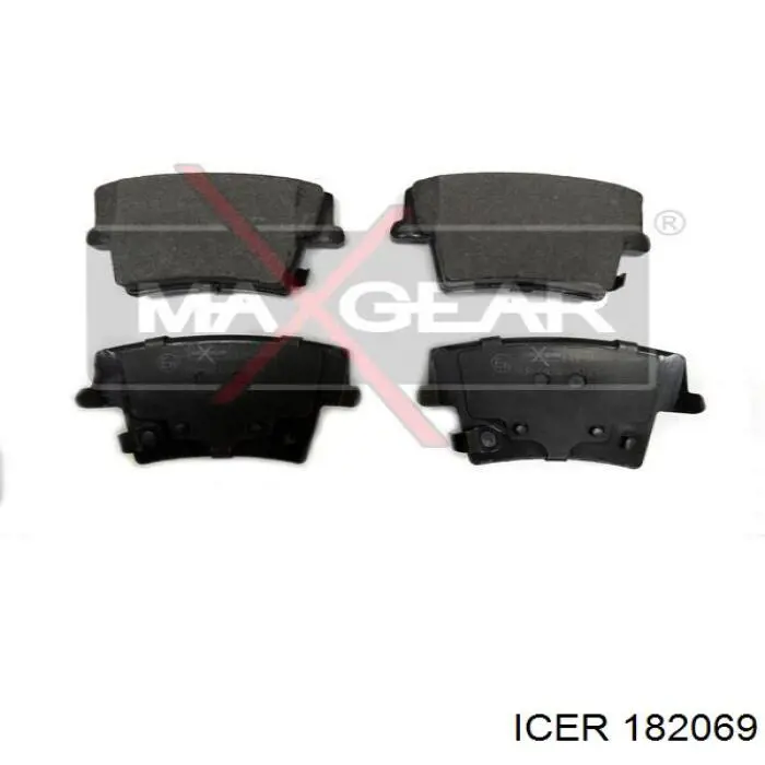 Задние тормозные колодки 182069 Icer