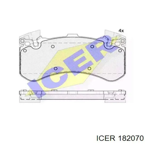 Передние тормозные колодки 182070 Icer