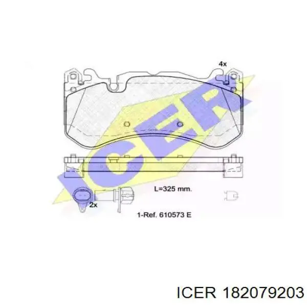 Передние тормозные колодки 182079203 Icer