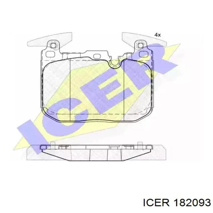 Передние тормозные колодки 182093 Icer