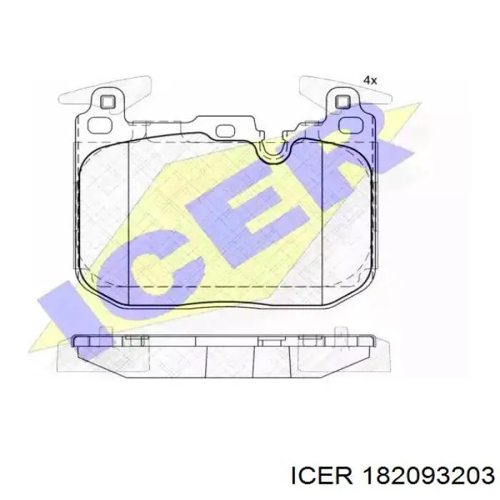 Передние тормозные колодки 182093203 Icer