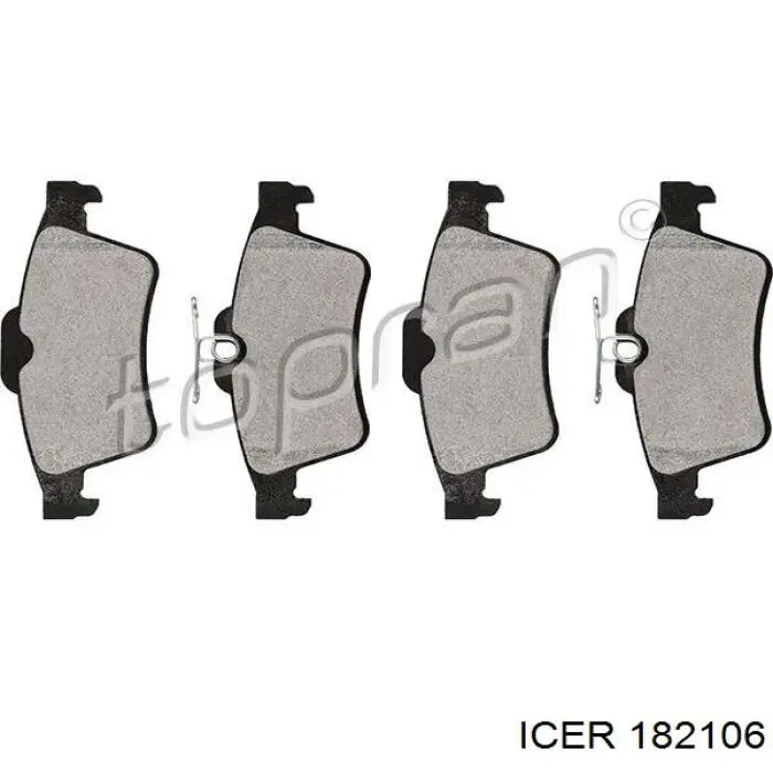 Купить 182106 Icer Колодки тормозные задние, дисковые